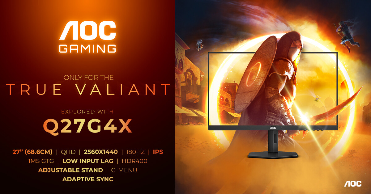 AGON by AOC Introduces the Q27G4X 180 Hz Gaming Monitor