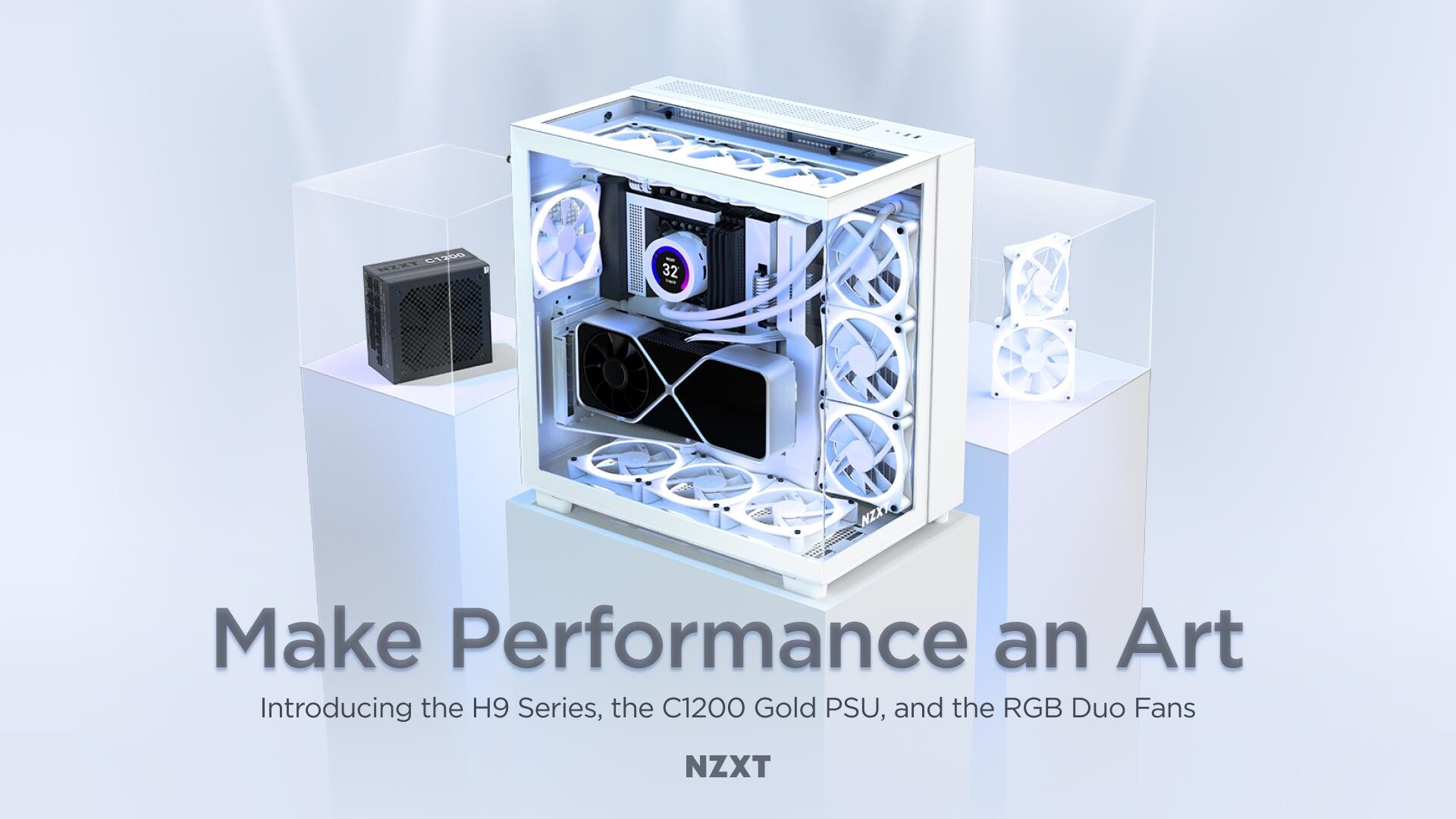 NZXT Announces H9 Series ATX Cases, C1200 PSU, and Duo RGB Fan